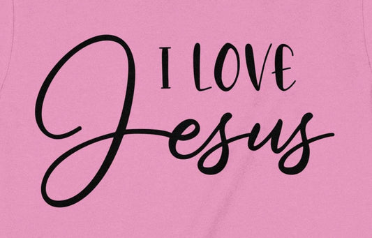 I Love Jesus T Shirt, Religious Shirt, Christian Tee, Faith Based Apparel, Gift for Christian, Trendy Graphic Tee, Inspirational Shirt