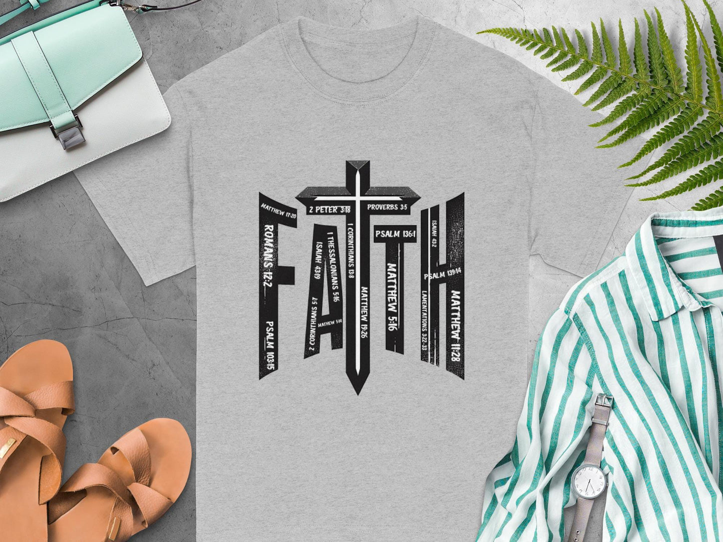 Faith Cross T-Shirt, Bible Verse Shirt, Religious Tee, Christian Apparel, Faith Inspired Clothing, Gift for Believers, Stylish Christian