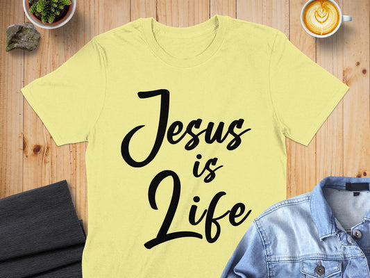 Jesus is Life T-Shirt, Christian Apparel, Religious Gift, Inspirational Tee, Faith Based Clothing, Trendy T-Shirt, Statement T-Shirt