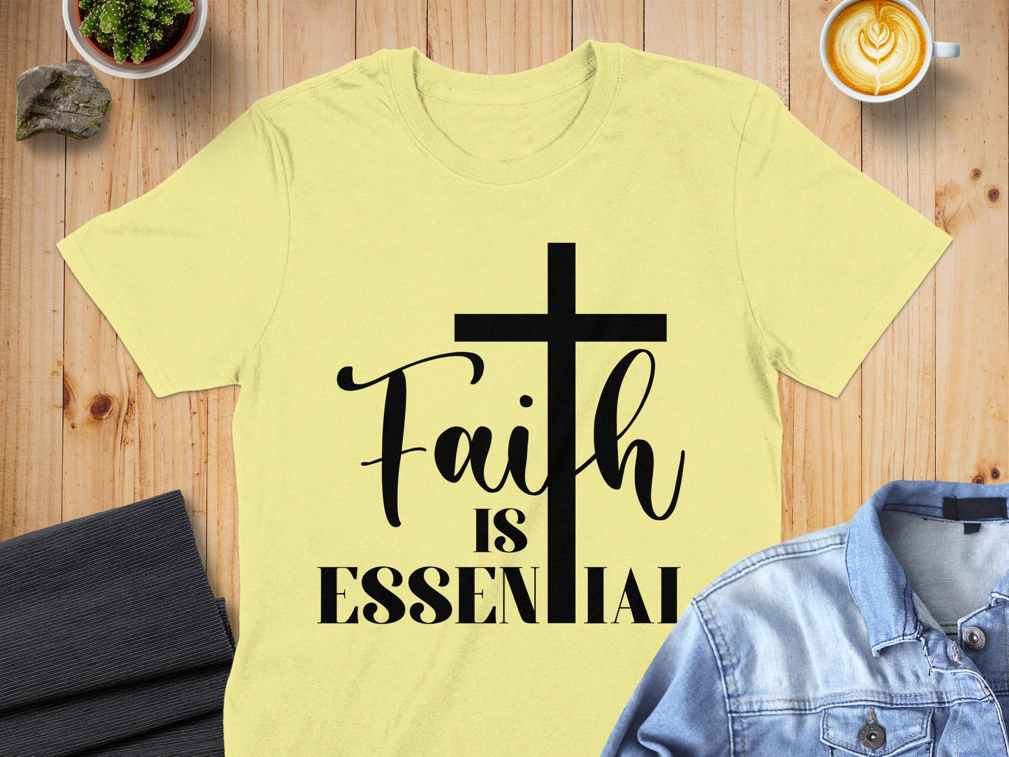 Faith is Essential T-Shirt, Christian T-Shirt, Religious Shirt, Inspirational Tee, Gift for Believer, Faith Based Clothing