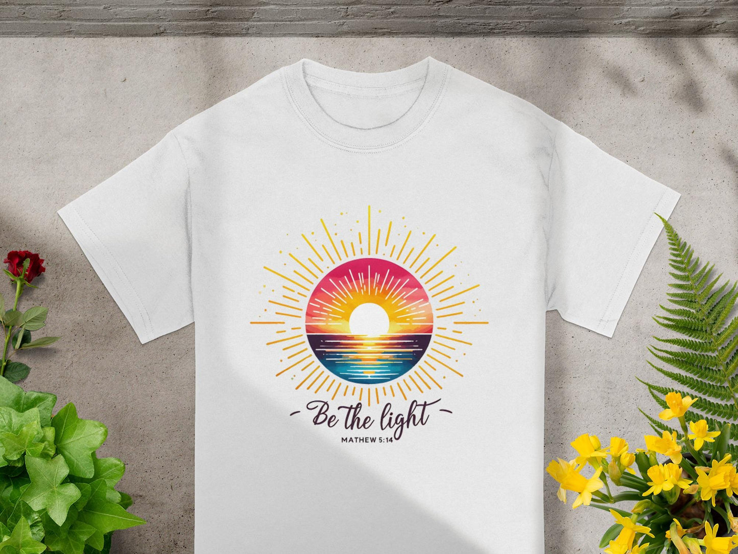 Be The Light T-Shirt, Inspirational Shirt, Religious Tee, Positive Message, Christian Apparel, Gift for Believers, Faith Based Clothing