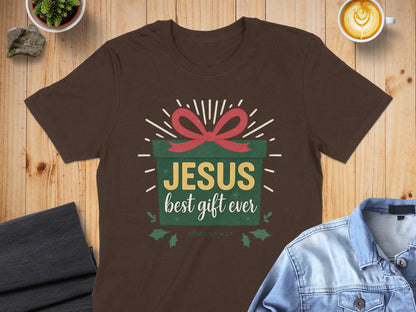 Jesus Best Gift Ever T-Shirt, Christian Gift Tee, Religious T-Shirt, Christmas Shirt, Bible Verse, Holiday Gift Tee, Romans 6 23