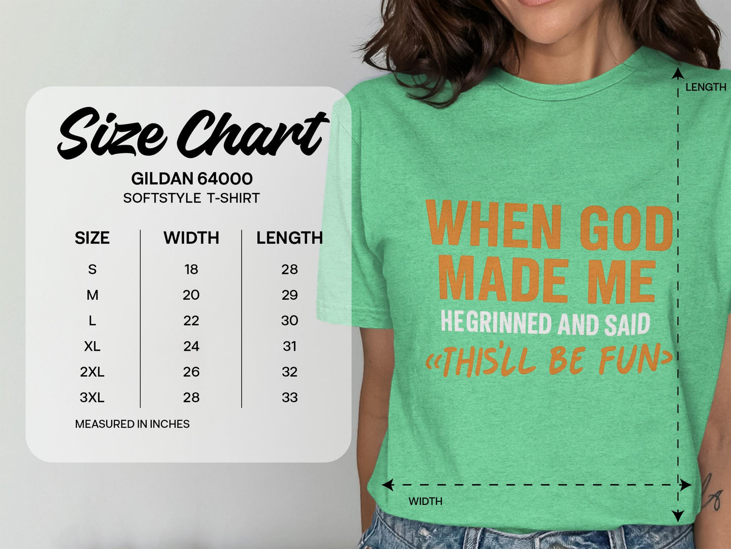 When God Made Me He Grinned And Said Thisll Be Fun T-Shirt, Funny Tee, Sarcastic Shirt, Gift Idea, Humor T Shirt, Novelty Shirt