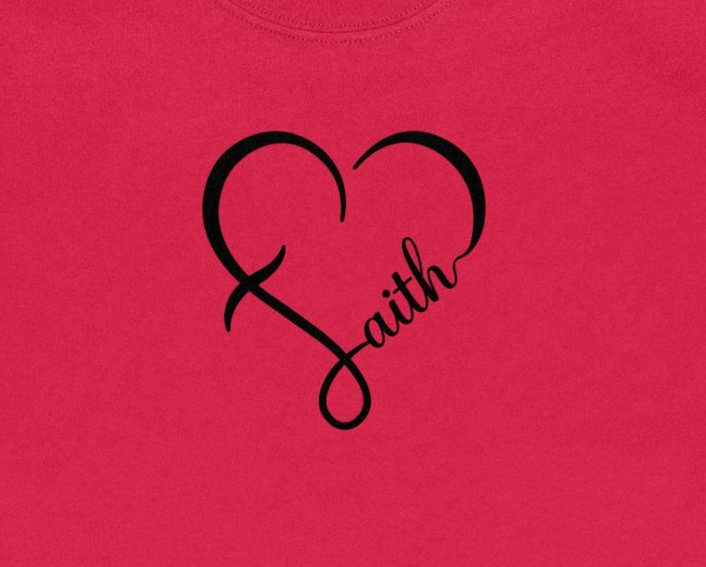 Faith Heart T-Shirt, Christian T-Shirt, Religious Gift T Shirt, Inspirational Tee, Blessed Shirt, Gift Idea, Faith Based Apparel