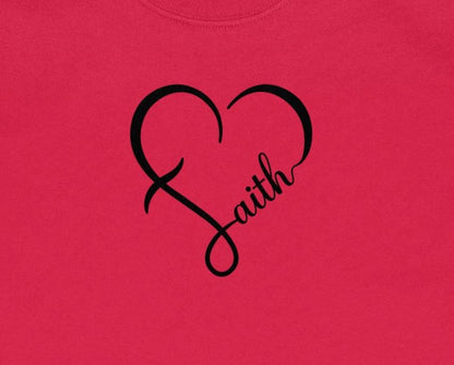 Faith Heart T-Shirt, Christian T-Shirt, Religious Gift T Shirt, Inspirational Tee, Blessed Shirt, Gift Idea, Faith Based Apparel
