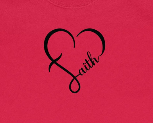 Faith Heart T-Shirt, Christian T-Shirt, Religious Gift T Shirt, Inspirational Tee, Blessed Shirt, Gift Idea, Faith Based Apparel