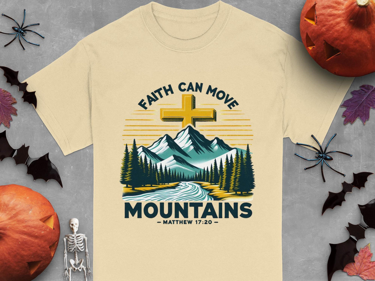 Faith Can Move Mountains Tee, Christian Inspired T-Shirt, Matthew 17 20 T Shirt, Religious Clothing, Inspirational Tee Shirt, Unisex