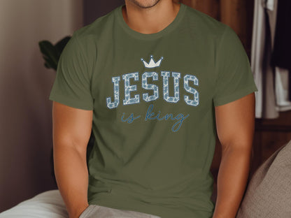 Jesus is King Crown T-Shirt, Christian Apparel, Religious Gift, Faith Based Tee, Trendy Shirt, Inspiring Design