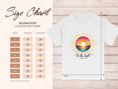 Be The Light T-Shirt, Inspirational Shirt, Religious Tee, Positive Message, Christian Apparel, Gift for Believers, Faith Based Clothing