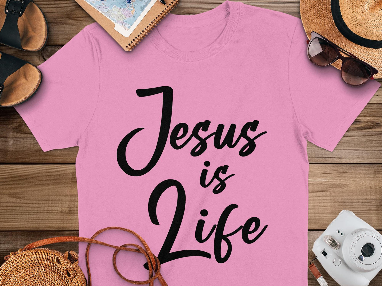 Jesus is Life T-Shirt, Christian Apparel, Religious Gift, Inspirational Tee, Faith Based Clothing, Trendy T-Shirt, Statement T-Shirt