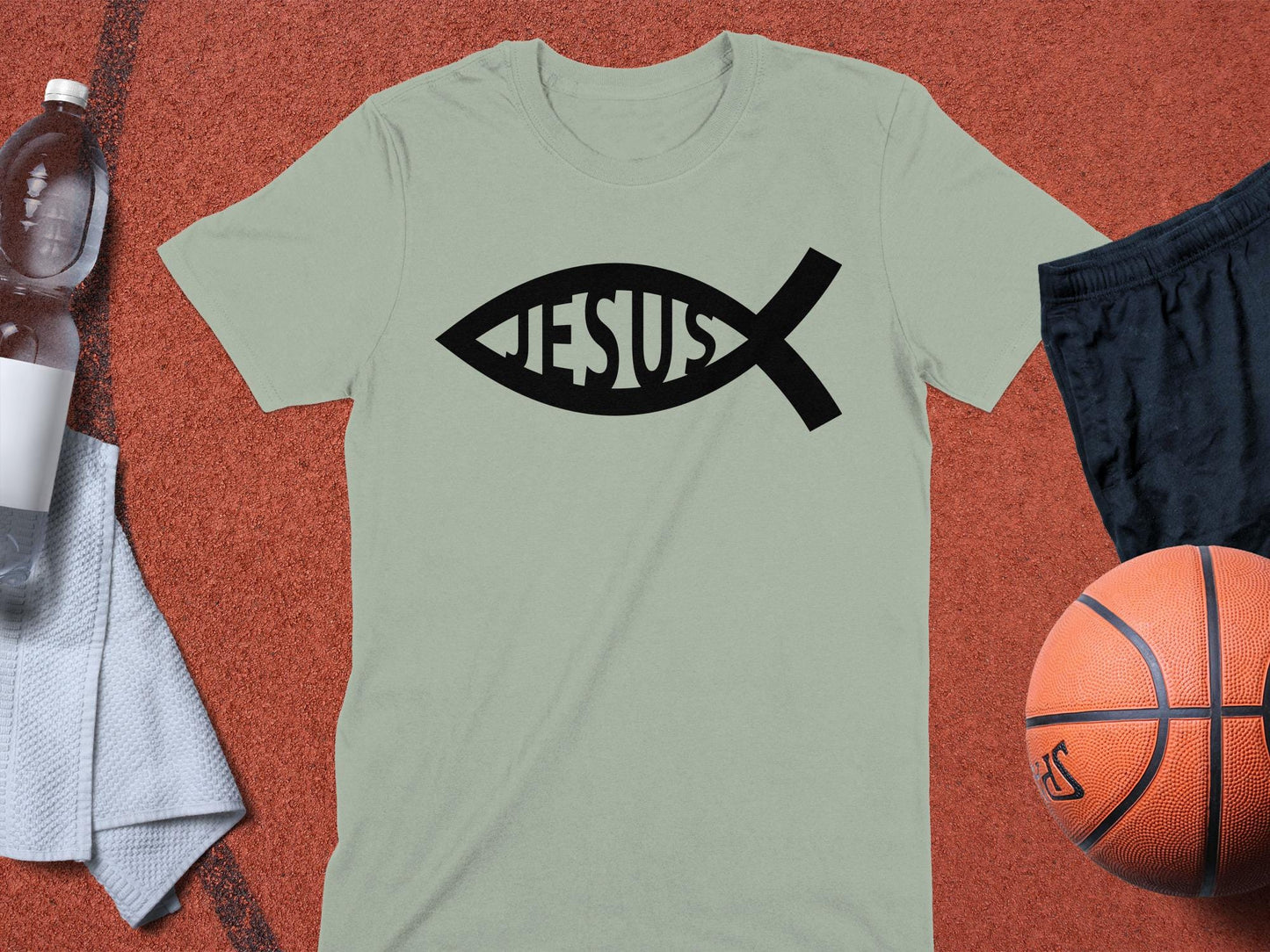 Jesus Fish T-Shirt, Christian Tee, Religious Apparel, Faith Based Gift, Inspirational Shirt, Ichthys Symbol Clothing, God Believer Top