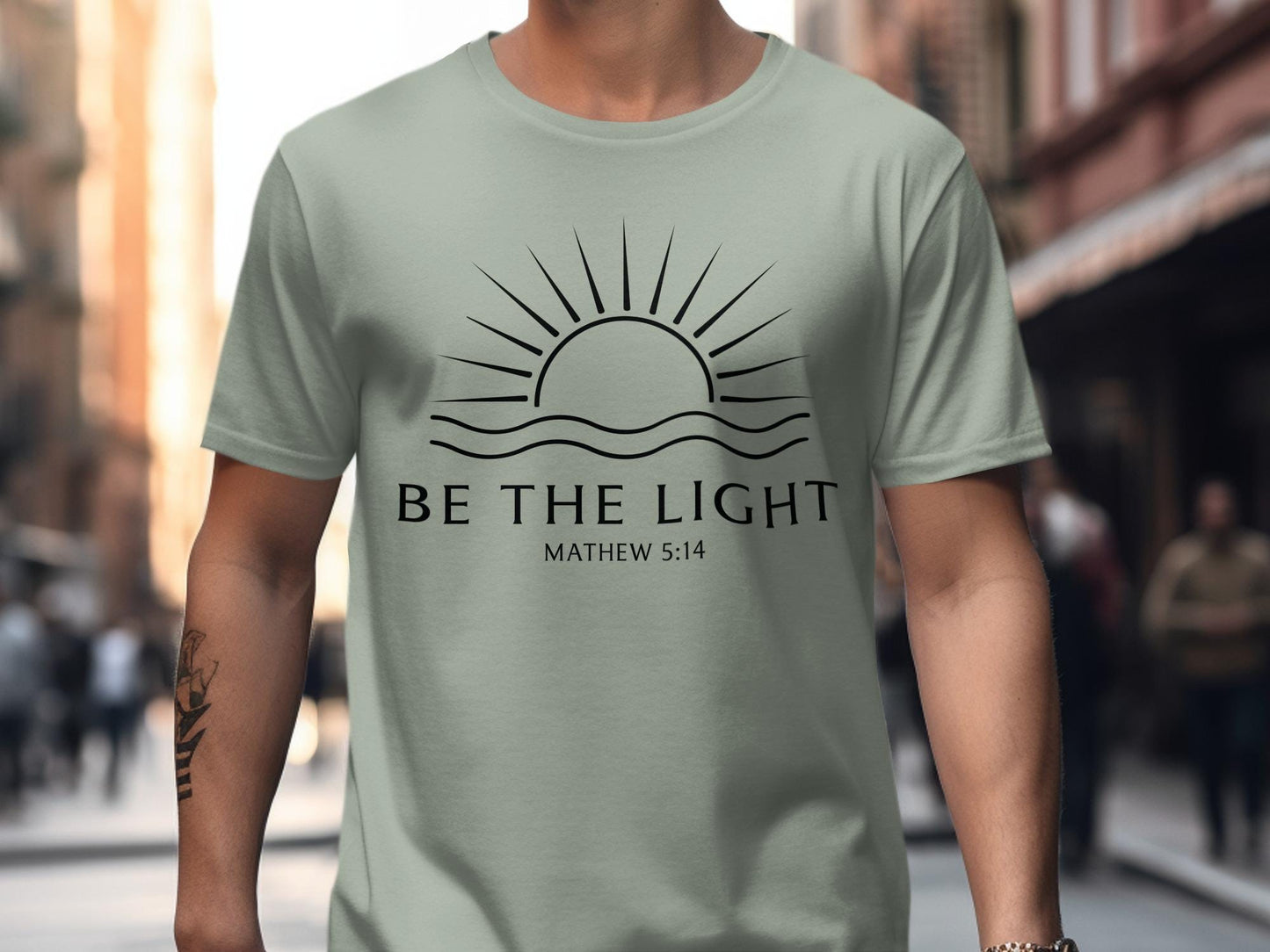 Be The Light Mathew 5 14 T-Shirt, Religious Shirt, Faith Based Tee, Christian Apparel, Inspirational Shirt, Positive Vibes T Shirt
