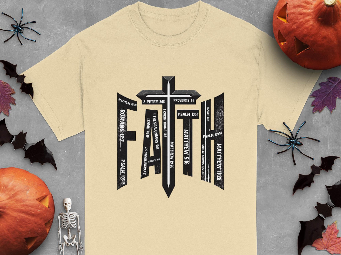 Faith Cross T-Shirt, Bible Verse Shirt, Religious Tee, Christian Apparel, Faith Inspired Clothing, Gift for Believers, Stylish Christian