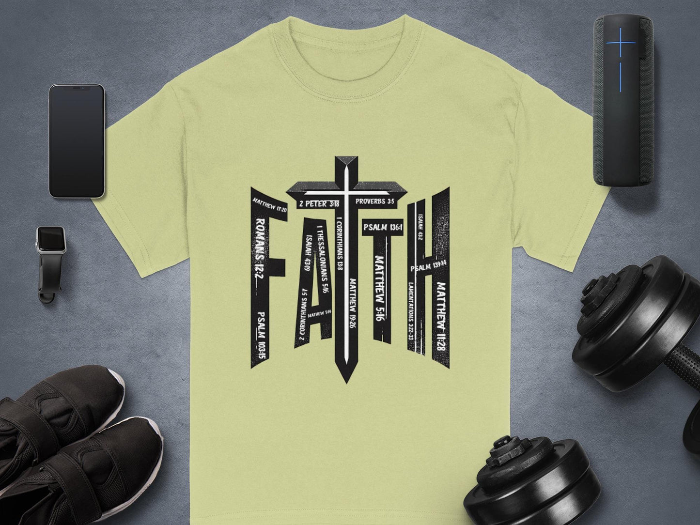 Faith Cross T-Shirt, Bible Verse Shirt, Religious Tee, Christian Apparel, Faith Inspired Clothing, Gift for Believers, Stylish Christian