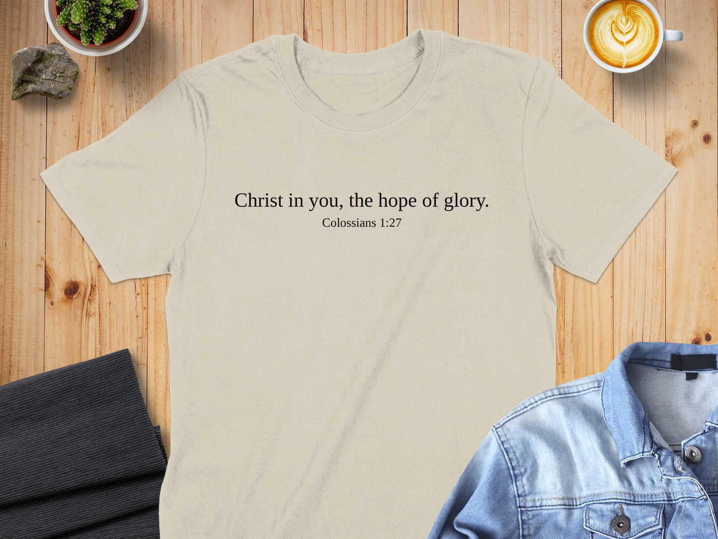 Christian T-Shirt, Colossians 1 27 Scripture Tee, Christ in You, Hope of Glory Shirt, Religious Gift, Inspirational Verse Apparel