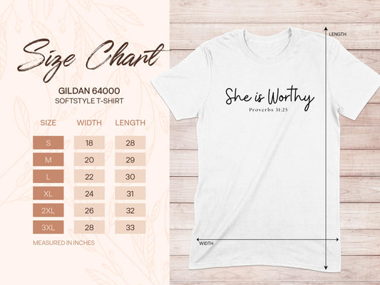She is Worthy T-Shirt, Proverbs 31 25 Shirt, Christian Bible Verse Tee, Inspirational Gift, Religious Shirt, Faith Based Apparel