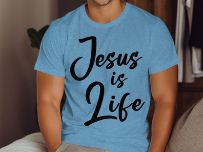 Jesus is Life T-Shirt, Christian Apparel, Religious Gift, Inspirational Tee, Faith Based Clothing, Trendy T-Shirt, Statement T-Shirt