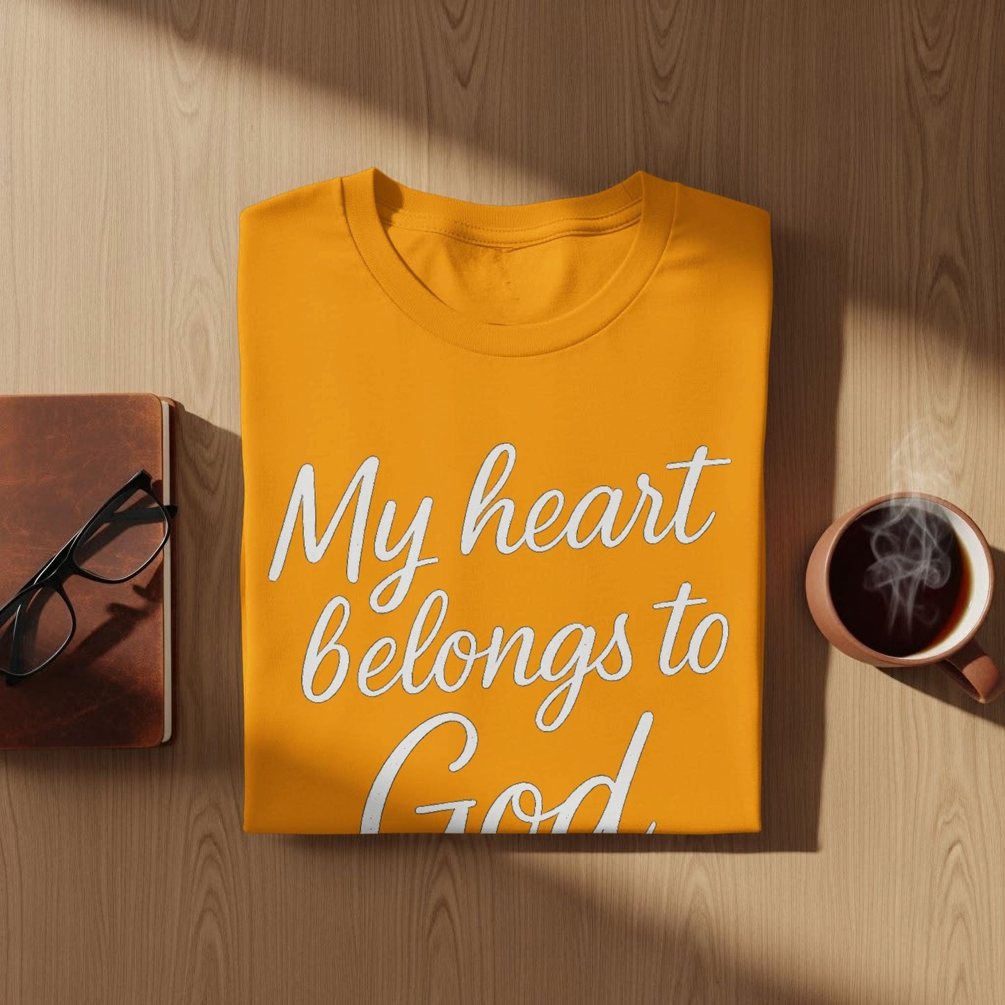 Heart Belongs to God T-Shirt, Christian Apparel, Religious Gift, Inspirational Quote, Faith Based T-Shirt, Spiritual Clothing