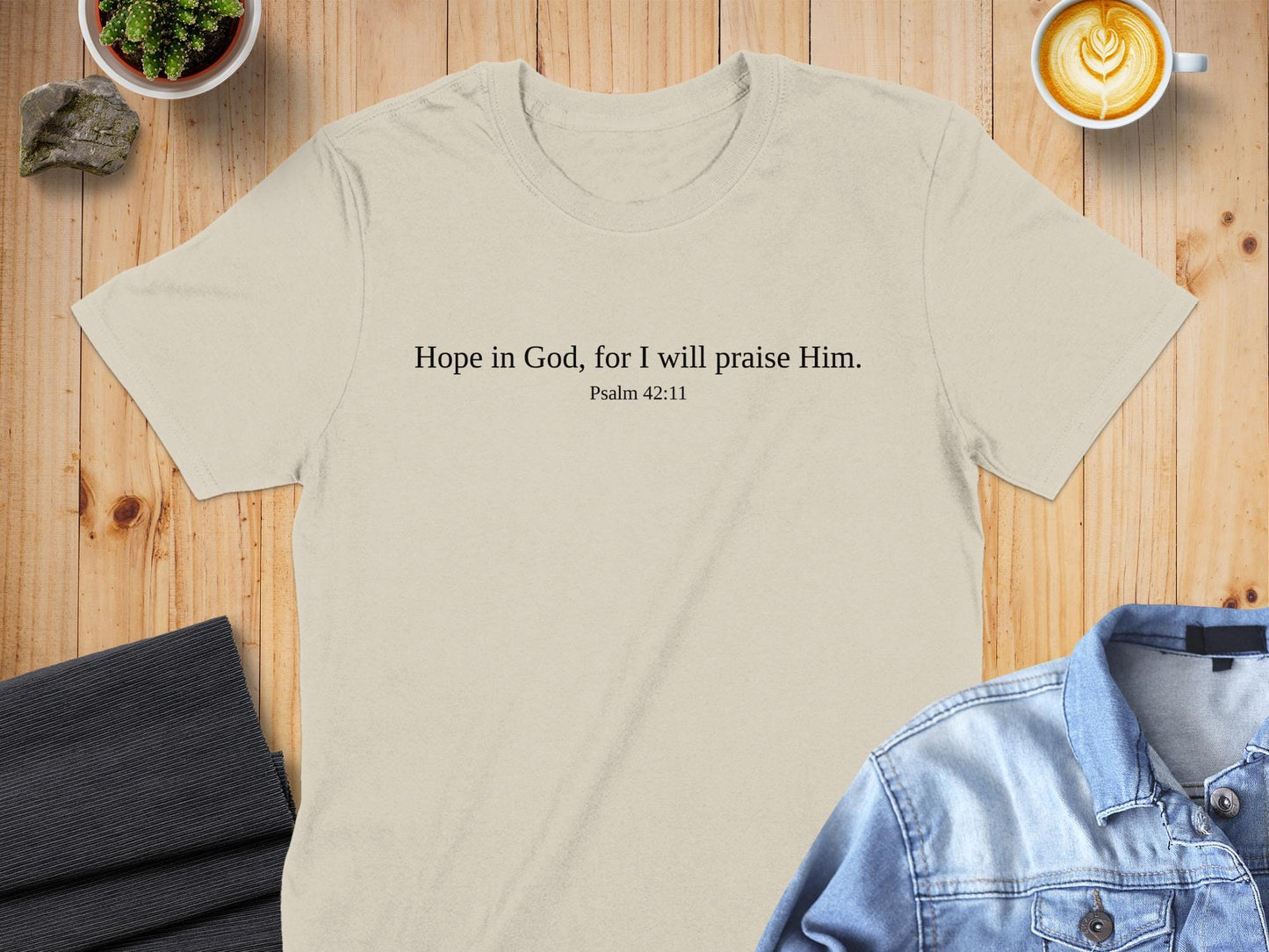 Hope in God T-Shirt, Psalm 42:11 Verse Shirt, Christian Tee, Religious Gift, Inspirational Scripture, Unisex Clothing