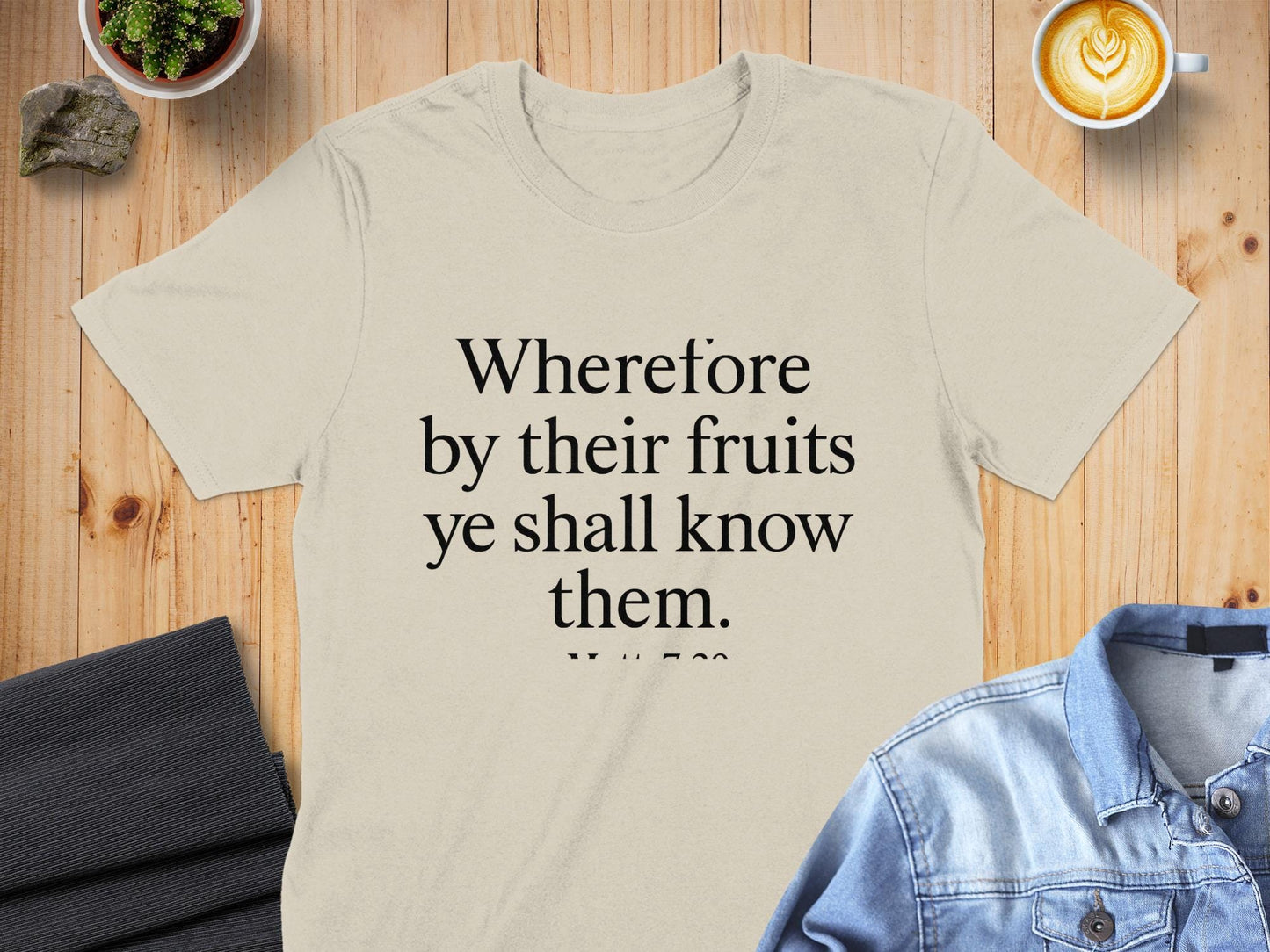 Fruits Quote T-Shirt, Christian Verse Tee, Bible Saying Shirt, Religious Gift, Inspirational Graphic Tee, Faith Based Apparel