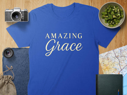 Amazing Grace T-Shirt, Inspirational Shirt, Christian Tee, Religious Apparel, Gift for Believer, Trendy Design T Shirt