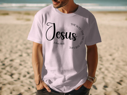 Jesus T Shirt, The Way The Truth The Life, Christian Apparel, Religious Tee, Bible Verse Shirt, John 14 6 Shirt, Faith Shirt, God Shirt