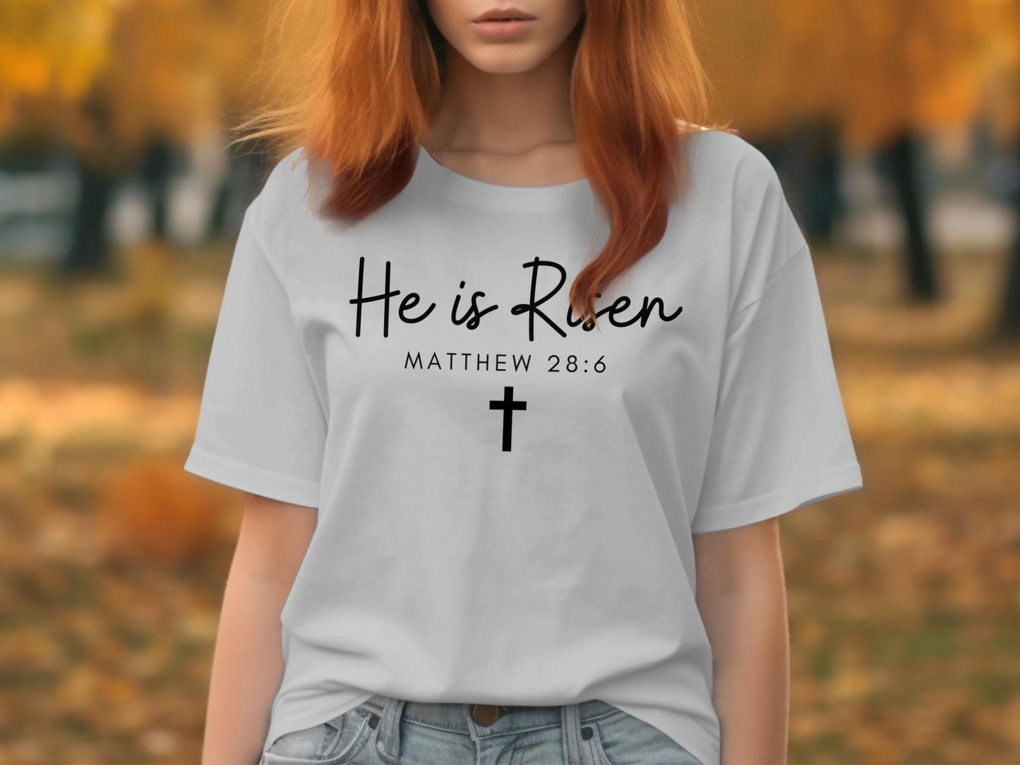 He is Risen T-Shirt, Matthew 28 6, Christian Tee, Easter T-Shirt, Religious Shirt, Faith T-Shirt, Inspirational Shirt