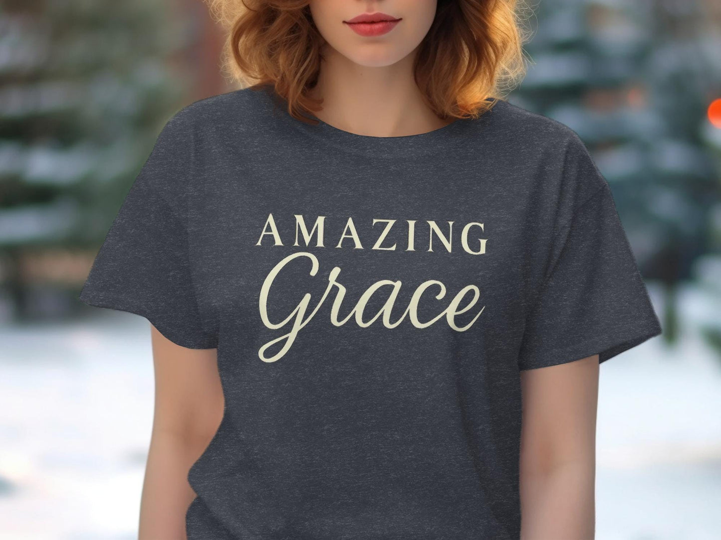 Amazing Grace T-Shirt, Inspirational Shirt, Christian Tee, Religious Apparel, Gift for Believer, Trendy Design T Shirt