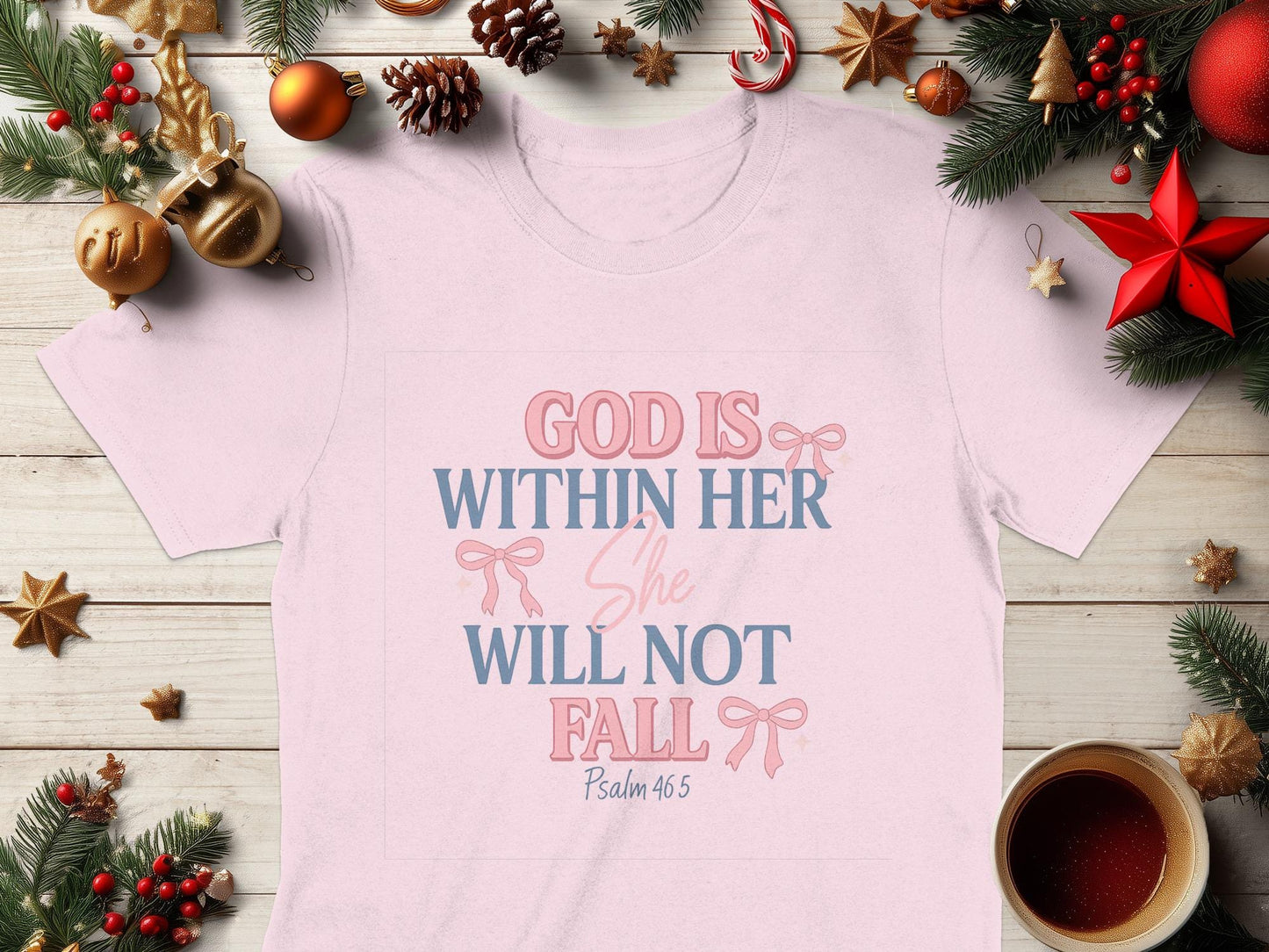 God Within Her T-Shirt, Psalm 46 5 Tee, Religious Gift, Christian Apparel, Faith Based, Inspirational, Woman of God, Spiritual