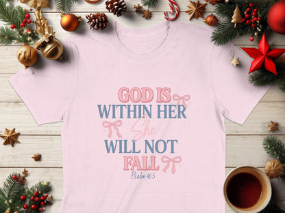 God Within Her T-Shirt, Psalm 46 5 Tee, Religious Gift, Christian Apparel, Faith Based, Inspirational, Woman of God, Spiritual