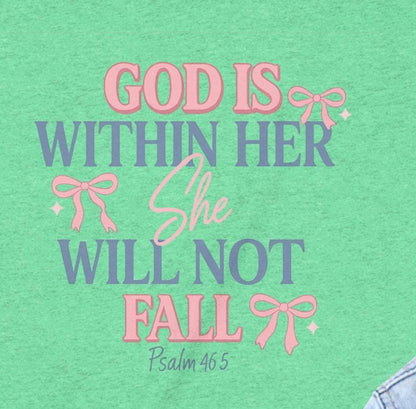 God Within Her T-Shirt, Psalm 46 5 Tee, Religious Gift, Christian Apparel, Faith Based, Inspirational, Woman of God, Spiritual