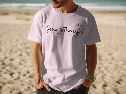 Jesus Is The Light T-Shirt, Walk By Faith T-Shirt, Religious Shirt, Christian Shirt, Inspirational Shirt, Scripture Shirt
