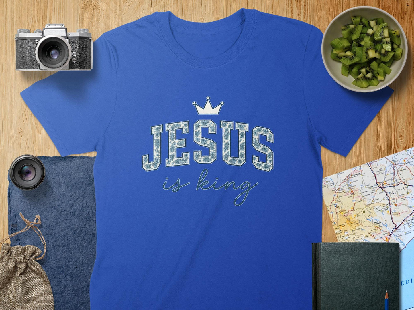 Jesus is King Crown T-Shirt, Christian Apparel, Religious Gift, Faith Based Tee, Trendy Shirt, Inspiring Design