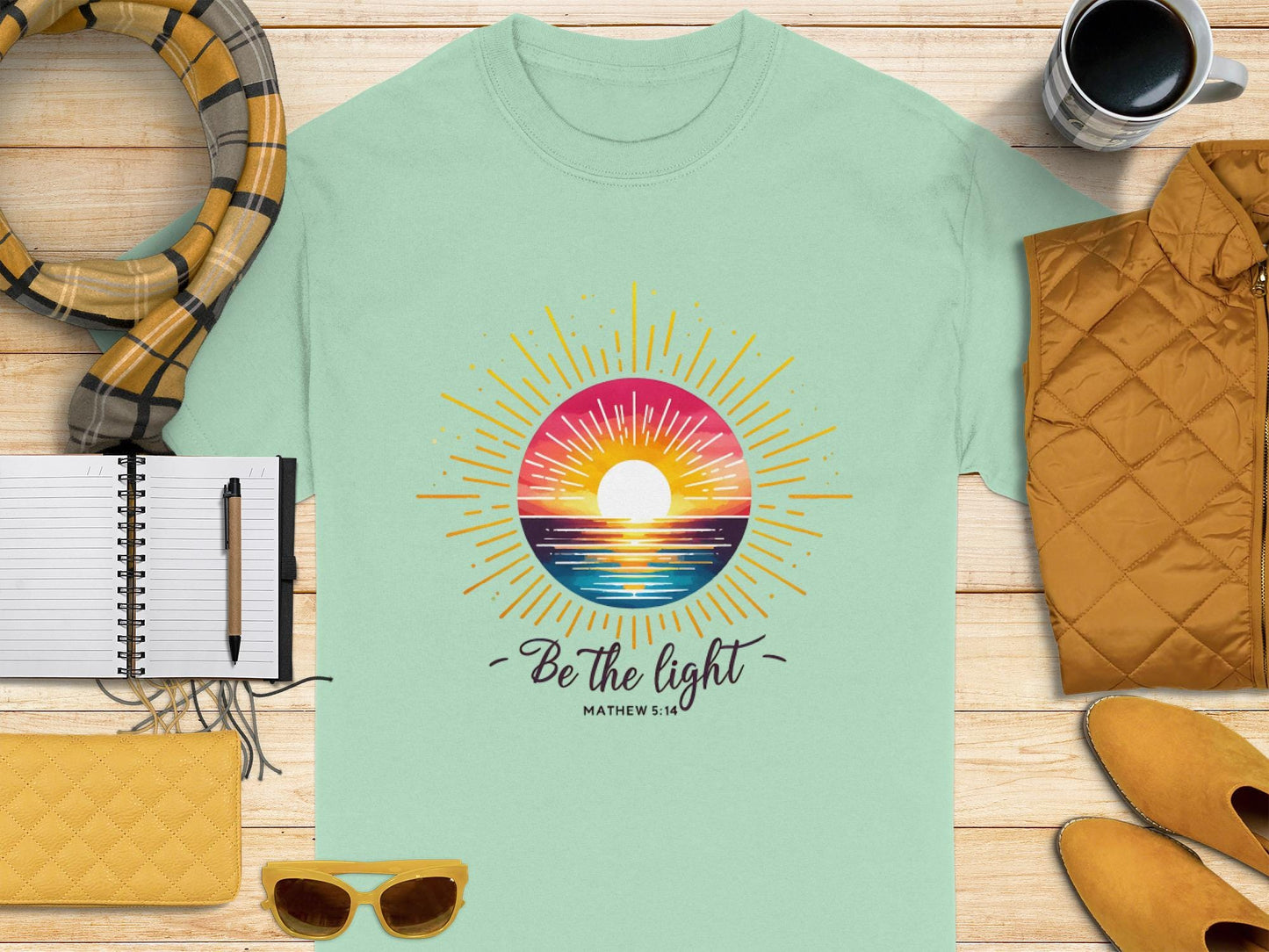 Be The Light T-Shirt, Inspirational Shirt, Religious Tee, Positive Message, Christian Apparel, Gift for Believers, Faith Based Clothing