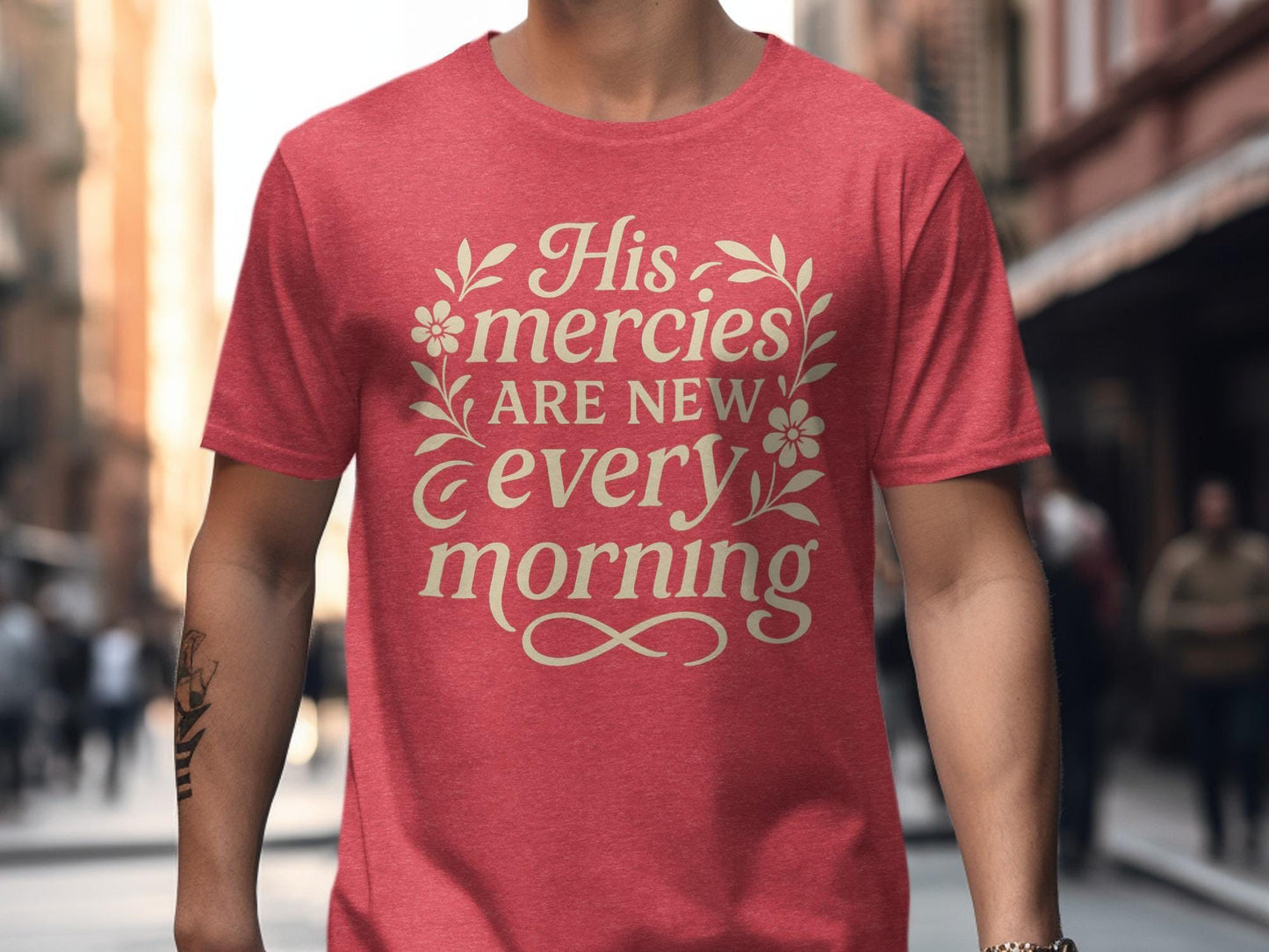 His Mercies Are New Every Morning T-Shirt, Christian T-Shirt, Religious Gift, Inspirational Shirt, Faith Tee, Unisex Top