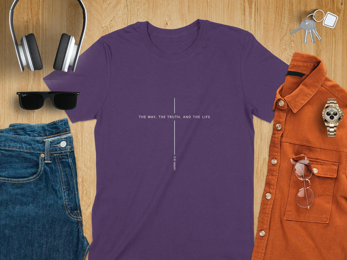 Christian T-Shirt, The Way The Truth, Life T-Shirt, Religious Tee, Jesus T-Shirt, Bible Verse Shirt, Inspirational Gift, Faith Shirt