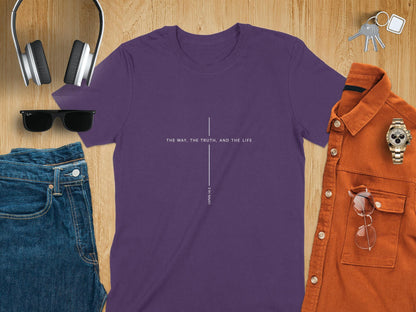 Christian T-Shirt, The Way The Truth, Life T-Shirt, Religious Tee, Jesus T-Shirt, Bible Verse Shirt, Inspirational Gift, Faith Shirt
