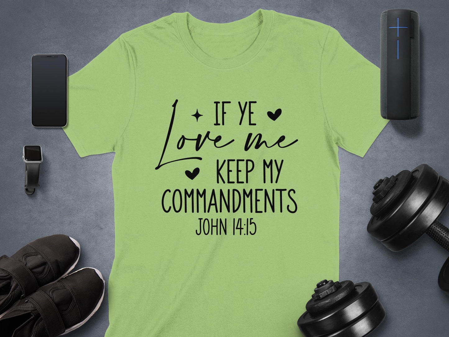 If Ye Love Me Keep My Commandments T Shirt, Christian Verse Tee, Religious Gift Shirt, John 14 15 Scripture Shirt, Faith T Shirt