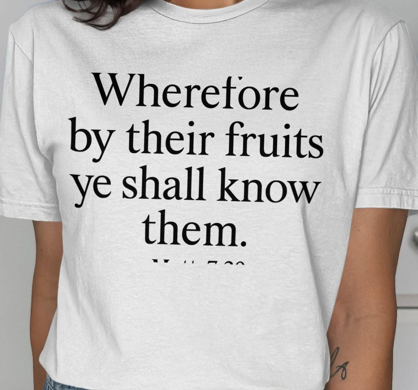 Fruits Quote T-Shirt, Christian Verse Tee, Bible Saying Shirt, Religious Gift, Inspirational Graphic Tee, Faith Based Apparel