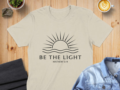 Be The Light Mathew 5 14 T-Shirt, Religious Shirt, Faith Based Tee, Christian Apparel, Inspirational Shirt, Positive Vibes T Shirt
