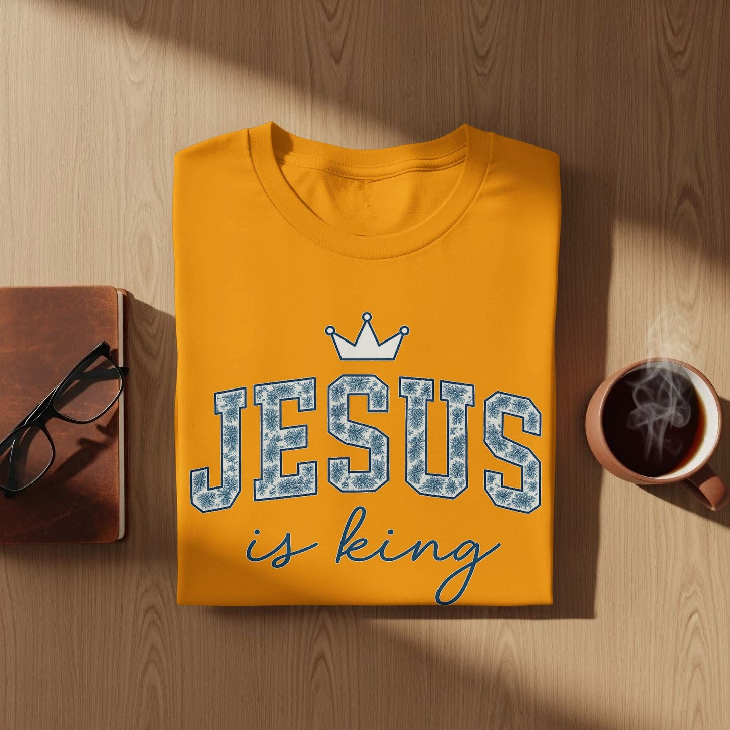 Jesus is King Crown T-Shirt, Christian Apparel, Religious Gift, Faith Based Tee, Trendy Shirt, Inspiring Design