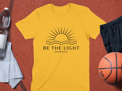 Be The Light Mathew 5 14 T-Shirt, Religious Shirt, Faith Based Tee, Christian Apparel, Inspirational Shirt, Positive Vibes T Shirt