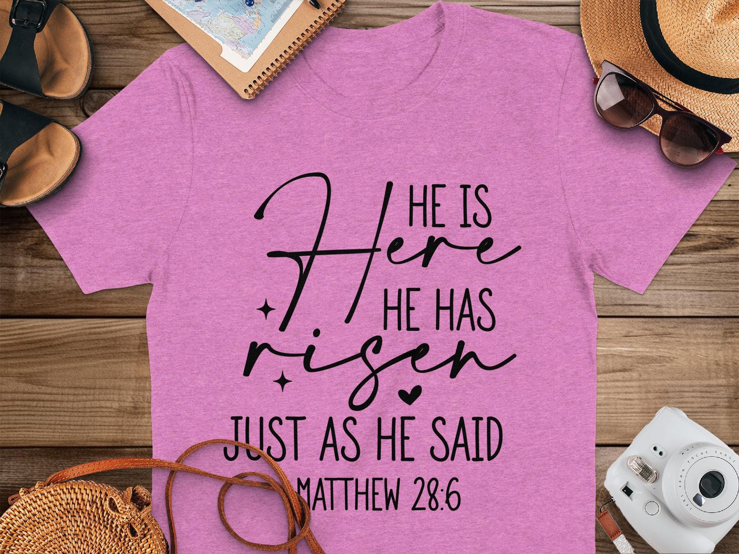 He is Risen T Shirt, Matthew 28 6 Tee, Christian Easter Shirt, Religious TShirt, Scripture Verse Tshirt, Easter Gift, Easter Outfit