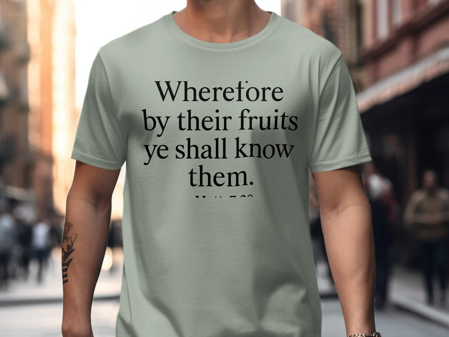 Fruits Quote T-Shirt, Christian Verse Tee, Bible Saying Shirt, Religious Gift, Inspirational Graphic Tee, Faith Based Apparel