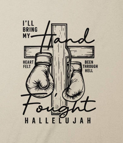 Christian Boxing T Shirt, Faith T Shirt, Religious Gift, Hallelujah T Shirt, Fought The Good Fight Tee, Inspirational Gift, Worship Tee