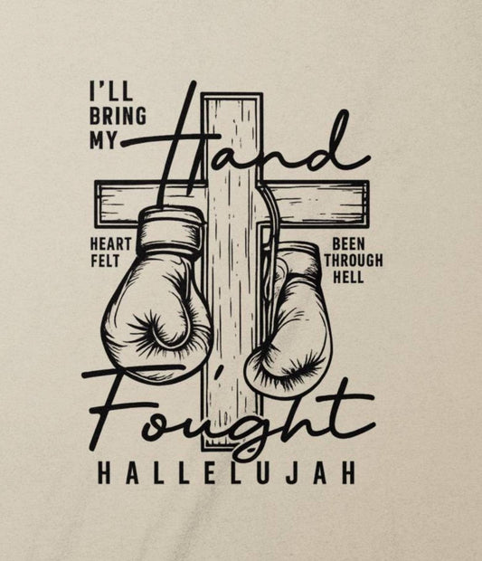 Christian Boxing T Shirt, Faith T Shirt, Religious Gift, Hallelujah T Shirt, Fought The Good Fight Tee, Inspirational Gift, Worship Tee