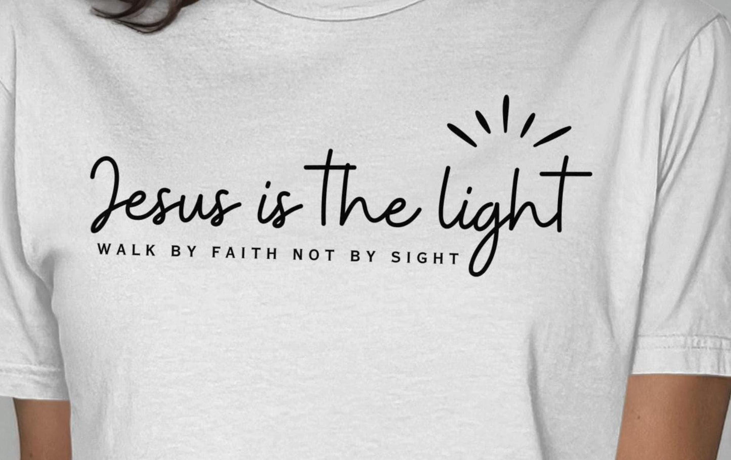 Jesus Is The Light T-Shirt, Walk By Faith T-Shirt, Religious Shirt, Christian Shirt, Inspirational Shirt, Scripture Shirt
