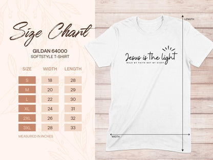 Jesus Is The Light T-Shirt, Walk By Faith T-Shirt, Religious Shirt, Christian Shirt, Inspirational Shirt, Scripture Shirt