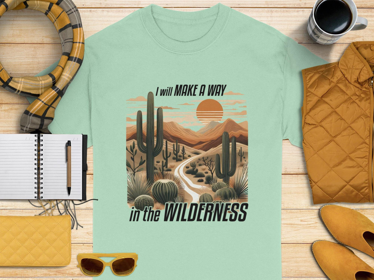Desert T-Shirt, Cactus Tee, Wilderness Shirt, Inspirational T Shirt, Nature Lover Gift, Botanical Graphic Tee, Travel Gift Idea