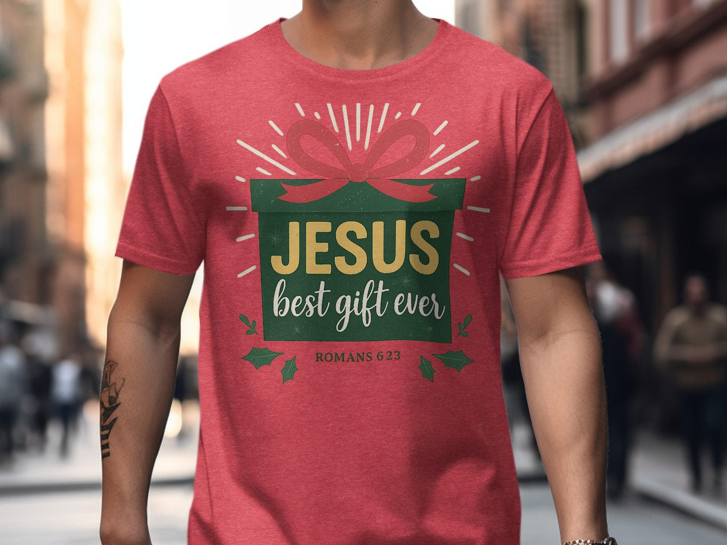 Jesus Best Gift Ever T-Shirt, Christian Gift Tee, Religious T-Shirt, Christmas Shirt, Bible Verse, Holiday Gift Tee, Romans 6 23